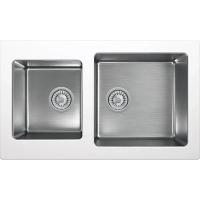 Мойка кухонная Tolero Twist TTS-840/923 Белый / Сталь
