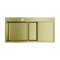 Кухонная мойка OMOIKIRI AKISAME 100-2 LG-L 4973089, светлое золото Кухонная мойка OMOIKIRI AKISAME 100-2 LG-L 4973089, светлое золото