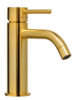 Смеситель для раковины Paffoni Light LIG071HGSP, золото медовое брашированное