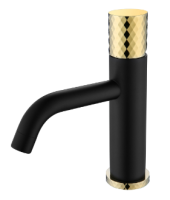 Смеситель для раковины Boheme Stick 121-BG, черный/золото Смеситель для раковины Boheme Stick 121-BG, черный/золото