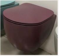 Унитаз подвесной безободковый CREAVIT FREE FE322-11BR00E-0000, БЕРРИ МАТОВЫЙ