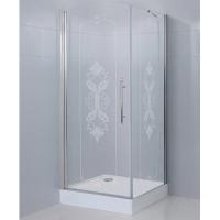 Душевой уголок Cezares Giubileo GIUBILEO-A-11-90-CP-G-L 90x90 левый стекло прозрачное с матовым узором/золото