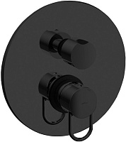 Встраиваемый смеситель для ванны и душа Paffoni Joker JK018NO, черный матовый