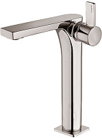 Смеситель для раковины Paffoni Rock RO081ST высокий, сталь