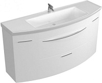 Тумба подвесная с раковиной De Aqua Лонг 140 белый