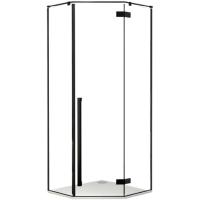 Душевой уголок Ceruttispa C2A Черный \Прозрачное стекло 100х100