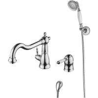 Смеситель Lemark Villa LM4847C для ванны встраиваемый, на 2 отверстия, с аксессуарами, хром