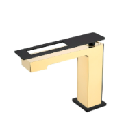 Смеситель для раковины Boheme Q 141-GB, золото/черный