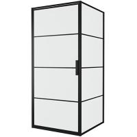 Душевой уголок Bravat Blackline BS090.2115B Прозрачное стекло /Черный  90х90