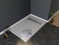 Поддон литьевой мрамор Aquanet Delight 160*80 см, серый