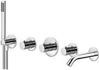 Встраиваемый комплект для ванны и душа Paffoni Modular Box MDE001CR термостат, хром