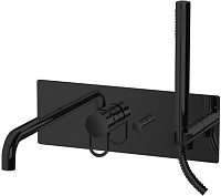 Встраиваемый комплект для ванны и душа Paffoni Joker JK001NO, черный матовый