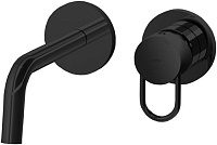 Смеситель для раковины Paffoni Joker JK006NO70 встраиваемый в стену, черный матовый