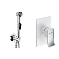 Смеситель с гигиеническим душем WasserKraft A010657White встраиваемый, для биде Смеситель с гигиеническим душем WasserKraft A010657White встраиваемый, для биде