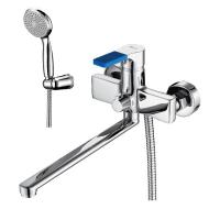 Смеситель Lemark Aura LM0651C универсальный с плоским изливом 300мм,  дивертор с кер. пластинами, хр