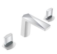 Смеситель для раковины на 3 отверстия Boheme Venturo 150-WCR-ICE белый/хром, ручка ICE