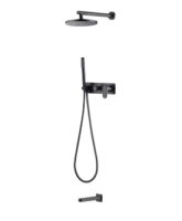 Душевая система с изливом Boheme SPECTRE 454-2-GM, графит