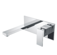 Смеситель для раковины встраиваемый в стену Boheme Qubic 475-CR, хром