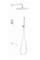 Душевая система с изливом Boheme Uno 464-2-MW, белая матовая