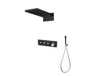 Душевая система Boheme Fusion 130-BCR, черная матовая/хром