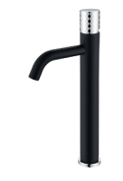 Смеситель для раковины высокий Boheme Stick 122-BCR, черный матовый/хром