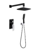 Душевая система Boheme Venturo  374-B, черный матовый/хром