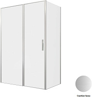 Душевой угол Allen Brau Priority3.31035.BA + 3.31041.BA 140*80*200 см, профиль серебро браш