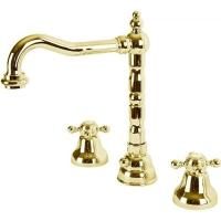 Смеситель Cezares Golf GOLF-BLS2-03/24 для раковины золото 24 карат