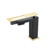 Смеситель для биде Boheme Q 146-BG, черный/золото