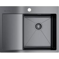 Мойка кухонная Omoikiri Akisame 65-GM-R new вороненая сталь