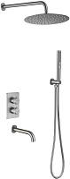 Встраиваемый комплект для ванны и душа Allen Brau Priority 5.31014-BN, никель браш