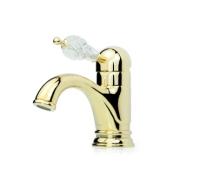 Смеситель для раковины Boheme Crystal 281-CRST, золото