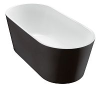 Акриловая ванна без перелива BELBAGNO BB71-1800-NERO-W0 180*80 см, черная