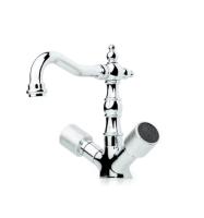 Смеситель для раковины высокий Boheme ROYAL CRYSTAL 272-Royal/CRST black, хром