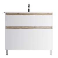 Тумба напольная Am.Pm X-Joy 100 см M85AFSX1002WG, белая/светлое дерево