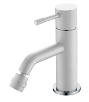 Смеситель для биде Boheme Uno 466-WCR, белый матовый/хром