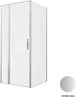 Душевой угол Allen Brau Priority 3.31026.BA + 3.31044.BA 90*90*200 см, профиль серебро браш