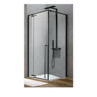 Душевой уголок Aquanet Ideal AE-AXC94MB-S-B 140x90 прозрачное стекло