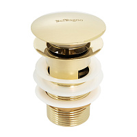 Донный клапан с переливом BelBagno BB-SAT-ORO, золото Донный клапан с переливом BelBagno BB-SAT-ORO, золото
