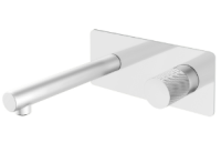 Смеситель для раковины встраиваемый в стену Boheme Stick 125-WCR.2, белый глянец/хром