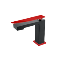 Смеситель для раковины Boheme Q 141-BR.2, черный/красный