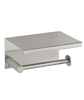 Бумагодержатель с полкой Boheme Uno 10971-NB, никель брашированный