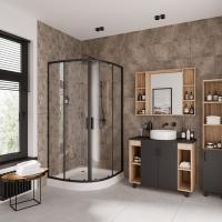 Душевой уголок Niagara Nova NG-6806-08 BLACK Прозрачное стекло  / Черный 90х90