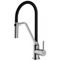 Смеситель для кухни с гибким изливом Am.Pm Like S F8013000, хром/черный Смеситель для кухни с гибким изливом Am.Pm Like S F8013000, хром/черный