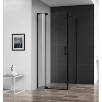Душевой уголок Cezares Slider Прозрачное / Чёрный матовый 70х80