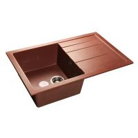 Мойка кухонная GranFest Quadro GF-Q780L красный марс 764x495