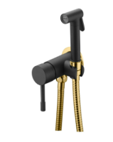 Гигиенический душ Boheme Uno 467-BG, черный матовый/золото Гигиенический душ Boheme Uno 467-BG, черный матовый/золото