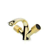 Смеситель для раковины Boheme ROYAL CRYSTAL 291-Royal/CRST black, золото