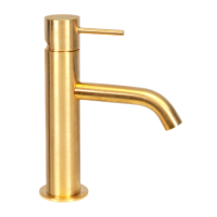 Смеситель для раковины Remer X Style X12BG, золото брашированное