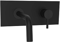 Смеситель для раковины Paffoni Light LIG103NO/M встраиваемый в стену, черный матовый